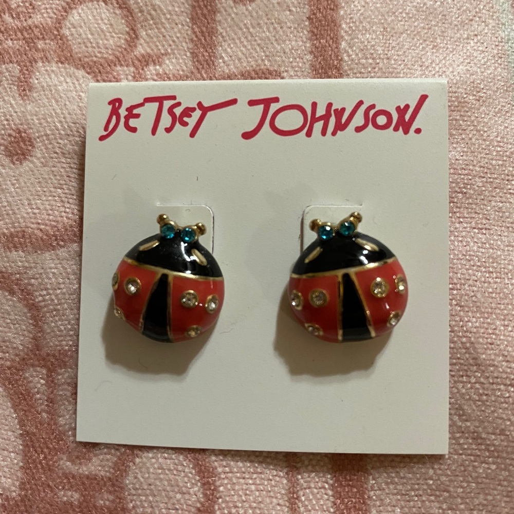 Betsey Johnson Lady Bug Earring